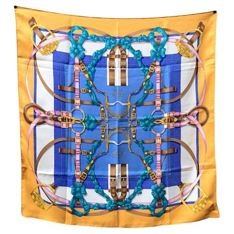 foulard hermes grand manege|Hermes Yellow Blue Silk Scarf Grand Manege 1990 Henry .